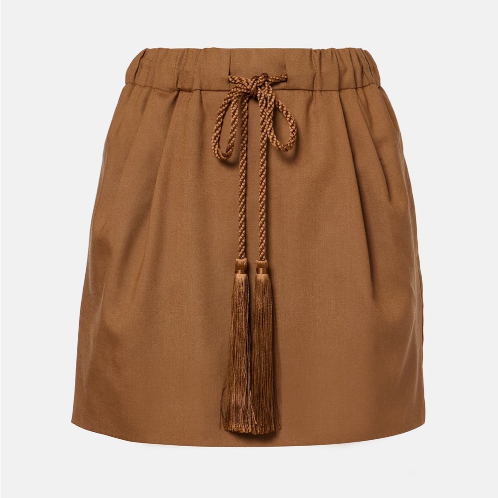 Max Mara Tabarin wool and silk-blend miniskirt 42 new with tags